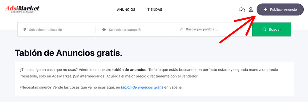 Botón Publicar Anuncio