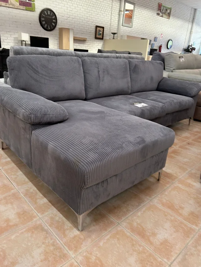 Sofá Chaise Longue de 4 Plazas en Tela Antimanchas – Zaragoza